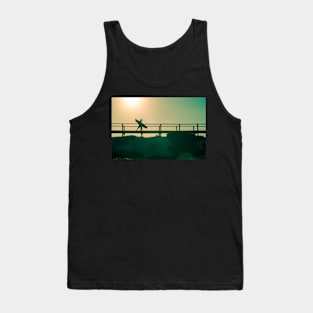 Surfer running to the beach Tank Top